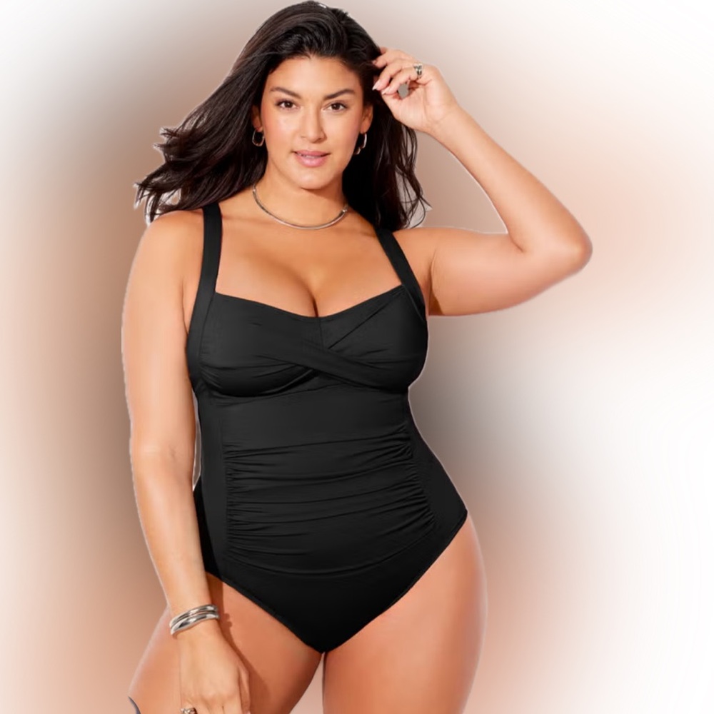 Swimsuits For All Black Swimwear one piece